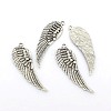 Antique Silver Plated Alloy Wing Big Pendants ALRI-N019-04-3