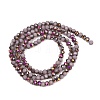 Electroplate Glass Beads Stradns EGLA-H114-02B-10-4