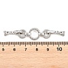 Brass Micro Pave Clear Cubic Zirconia Fold Over Clasps KK-P354-03P-3