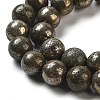 Natural Pyrite Beads Strands G-S265-03-8mm-6