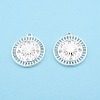 Rack Plating Brass Micro Pave Clear Cubic Zirconia Pendants KK-C006-10S-2