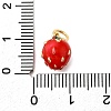 Brass Enamel Charms KK-P303-06A-G-3