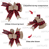 2Pcs Tartan Pattern Linen Type Cloth Bowknot Display Decoration AJEW-SP0003-67-5