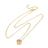 Brass Pave Cubic Zirconia Birth Stone Constellation Pendant Cable Chain Necklaces NJEW-D334-01G-08-4