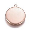 Ion Plating(IP) 304 Stainless Steel Pendant Cabochon Settings X-STAS-G127-13-16mm-RG-2