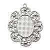 Alloy Pendant Cabochon Settings PALLOY-CJX88-P-LF-1