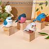 Wooden Blue Crane Birds and Block Ornaments JX685A-6