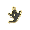 Halloween Theme Ion Plating(IP) 304 Stainless Steel Enamel Pendants STAS-M011-04B-1