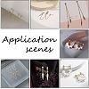 304 Stainless Steel Stud Earring Findings STAS-UN0007-86G-6