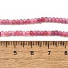 Faceted Rondelle Natural Red Tourmaline Bead Strands G-F289-45-4