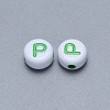 Craft Acrylic Horizontal Hole Letter Beads SACR-S201-11P-2