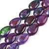 Two Tone Natural White Jade Beads Strands G-Z105-B01-01F-2