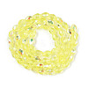 Transparent Electroplate Glass Beads Strands EGLA-N023-6x8mm-A02-2