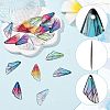 28Pcs 7 Colors Transparent Resin Pendants RESI-FS0002-45-2