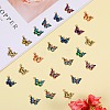 45Pcs 9 Colors Light Gold Alloy Enamel Pendants ENAM-SZ0004-07-6