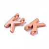 Spray Painted Alloy  2-Loop Link Pendants LS-X-PALLOY-T075-48K-RS-3
