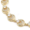 Brass Micro Pave Cubic Zirconia Link Bracelets for Women BJEW-U013-01G-05-2