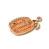 Thanksgiving Day Golden Tone Alloy Enamel Pendants ENAM-M002-01C-G-2