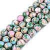 Assembled Synthetic Turquoise and Trochus Shell Beads Strands G-N369-02A-03-1
