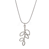 Leaf Alloy Pendant Necklaces NJEW-JN04942-1