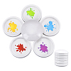 4Pcs Five-layer Ceramic Ink Dish AJEW-WA0003-90-1