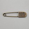 Zinc Alloy Safety Pins JEWB-WH0030-78A-1
