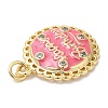Brass Micro Pave Cubic Zirconia Pendants KK-Q775-20G-3