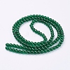 1Strand Dark Green Transparent Crackle Glass Round Beads Strands X-CCG-Q001-6mm-17-2