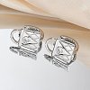 Brass & Glass Hoop Earrings EJEW-Q014-12P-4