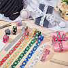 11 Colors Volleyball Pattern Polyester Grosgrain Ribbon AJEW-PH0005-85-2