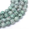 Natural Sesame Jasper/Kiwi Jasper Bead Strands G-R345-8mm-12-1