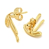 Brass Stud Earrings for Women X-EJEW-P275-02G-2