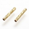 Rack Plating Brass Tube Beads X-KK-A142-006G-2