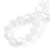 Opaque Solid Color Electroplate Glass Beads Strands LS-EGLA-A039-P6mm-A15-4