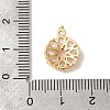 Brass Micro Pave Clear Cubic Zirconia Pendants KK-M294-26G-3