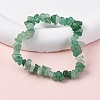 Unisex Chip Natural Green Aventurine Beaded Stretch Bracelets BJEW-S143-11-1