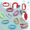 10Pcs 10 Colors Baking Paint Alloy Screw Locking Carabiners FIND-DR0002-28-3