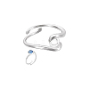 1Pc Sterling Silver Ring Components STER-BC0002-53B-7