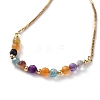 Adjustable Natural Agate Slider Bracelets BJEW-JB04929-03-2