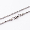 201 Stainless Steel Box Chains Necklaces STAS-O056-80-1