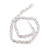 Electroplate Transparent Glass Beads Strands EGLA-M032-02A-HR01-4