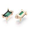 Brass Cubic Zirconia Charms X1-KK-S350-367L-2