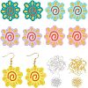 Olycraft 3D Printed Sunflower Charm Dangle Earring Making Kit for Girl Women DIY-OC0007-69-1