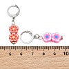 Handmade Polymer Clay Flower Pendant Locking Stitch Markers HJEW-SC0001-45-3