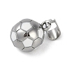 Trendy Necklace Findings 304 Stainless Steel FootBall/Soccer Ball Pendants STAS-L012-B01P-01-2