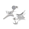 304 Stainless Steel Stud Earrings EJEW-K281-11P-2