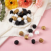 60Pcs 3 Colors Spray Painted Natural Wooden Beads WOOD-TA0001-61-18