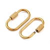 304 Stainless Steel Screw Carabiner Lock Charms STAS-K192-01G-A-2