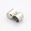 Tarnish Resistant Column 304 Stainless Steel Magnetic Clasps with Glue-in Ends STAS-N041-03-3