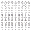 120Pcs 12 Styles Alloy Beads Caps FIND-PH0022-80S-1